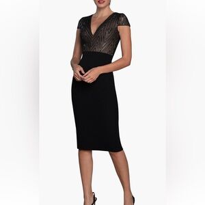 Dress the Population Women’s Dress Formal Black Pencil Skirt
